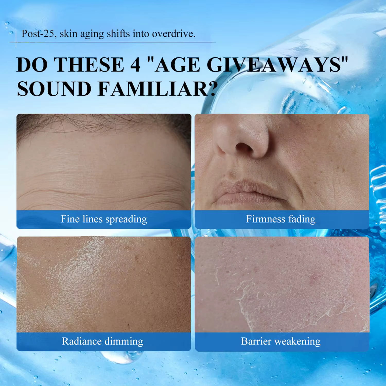 Sérum facial aux peptides de cuivre GHK-Cu avec SNAP-8 pour les ridules