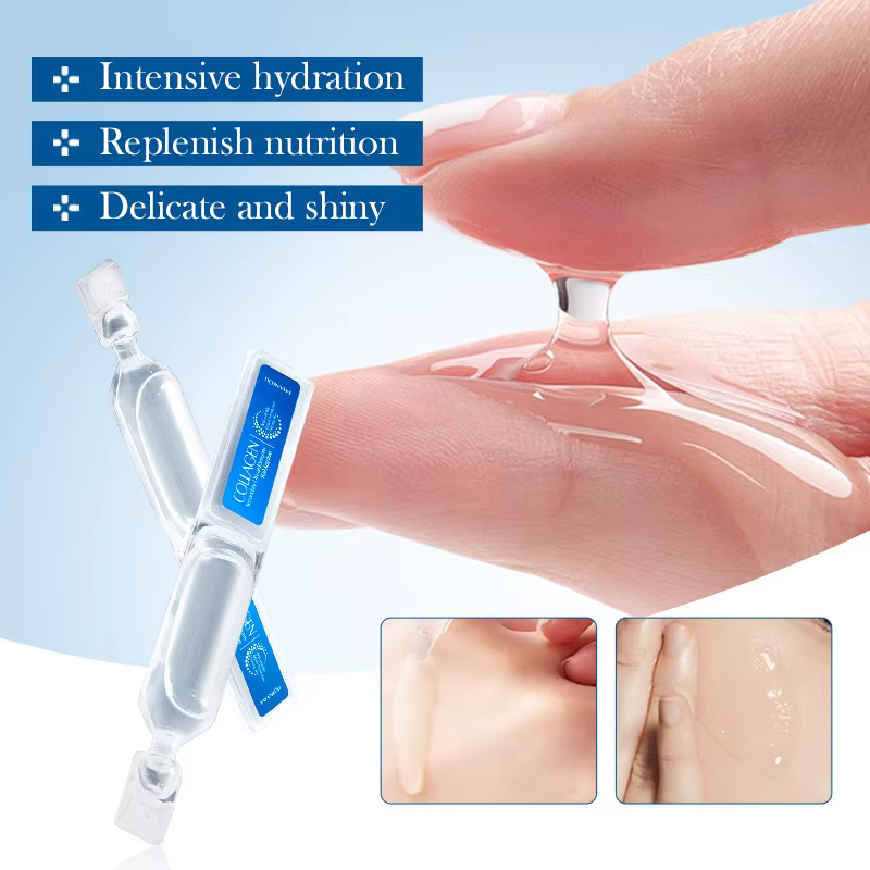1. Essence de collagène 5 ml * 30 pièces, sérum à usage unique, emballage en tube, stérile, préservant la fraîcheur, hydratant et rajeunissant la peau, rend la peau plus élastique, hydratée, lisse et 