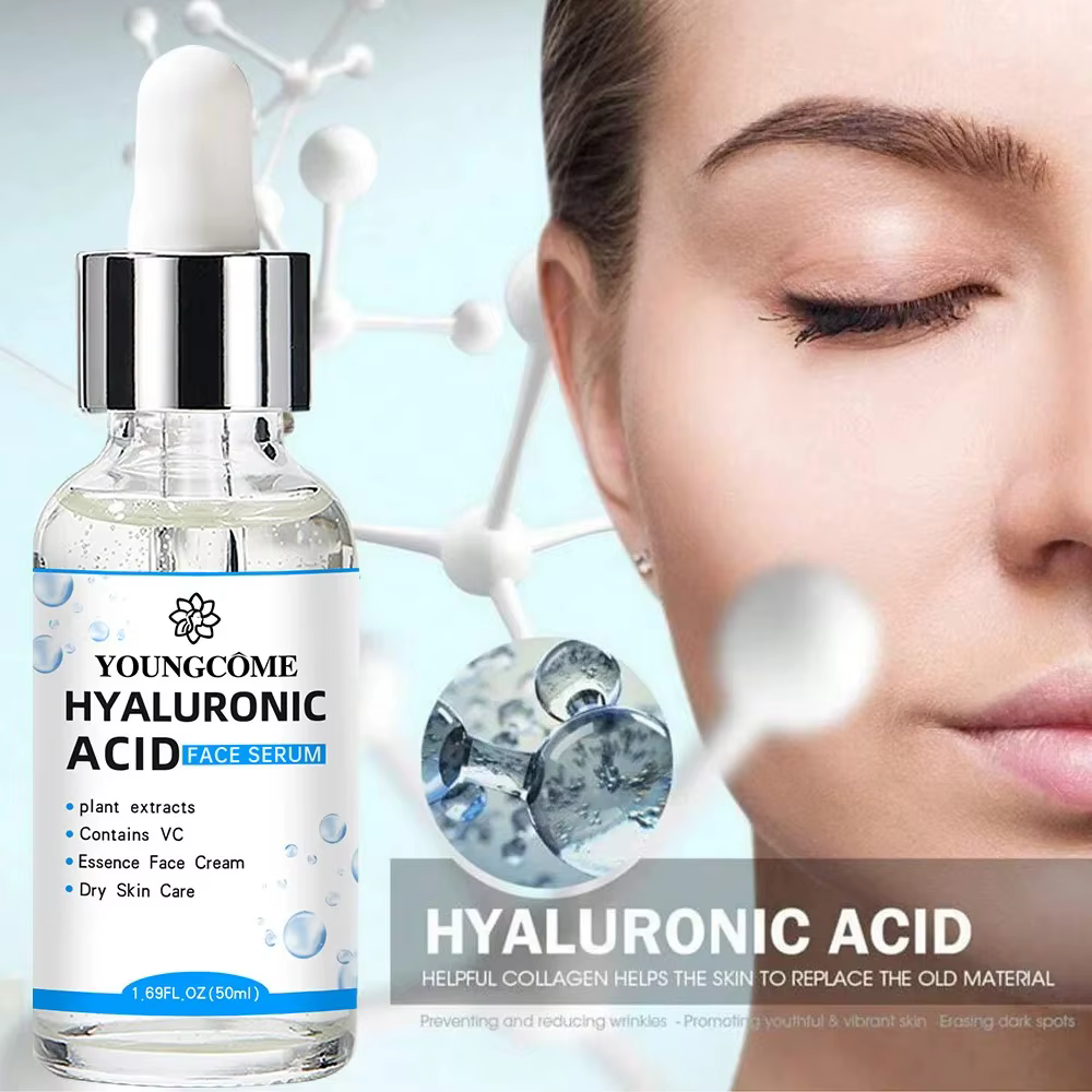 L'acide hyaluronique illumine le teint rétrécit le visage hydratant la peau sèche rendant votre