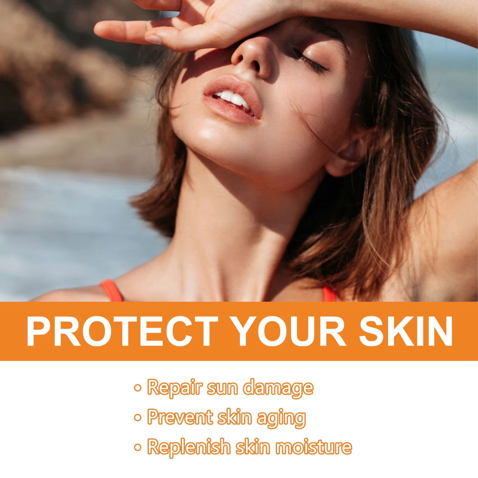 Crème solaire anti-cernes à l'acide hyaluronique