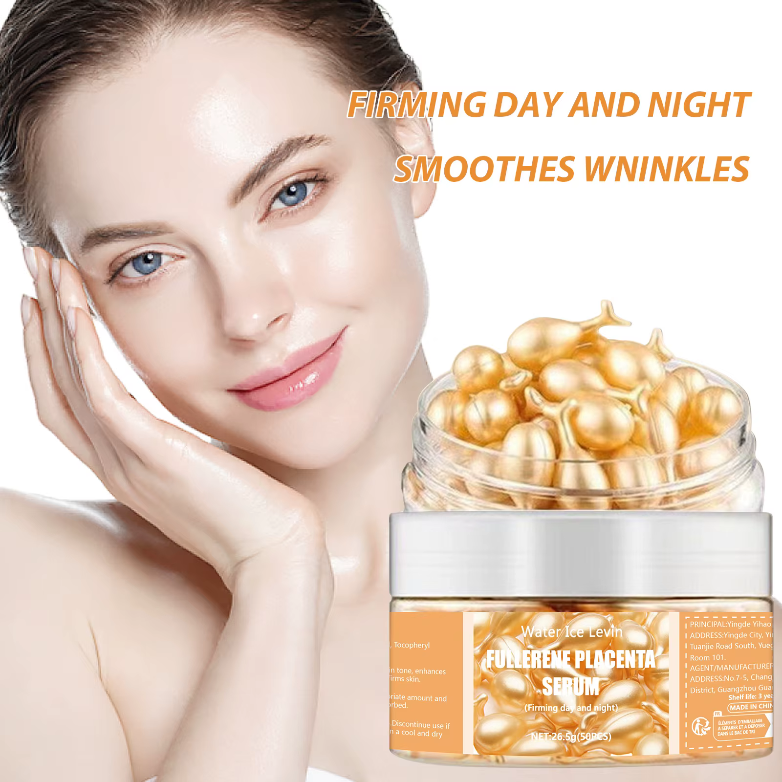 Capsules de soins du visage au collagène