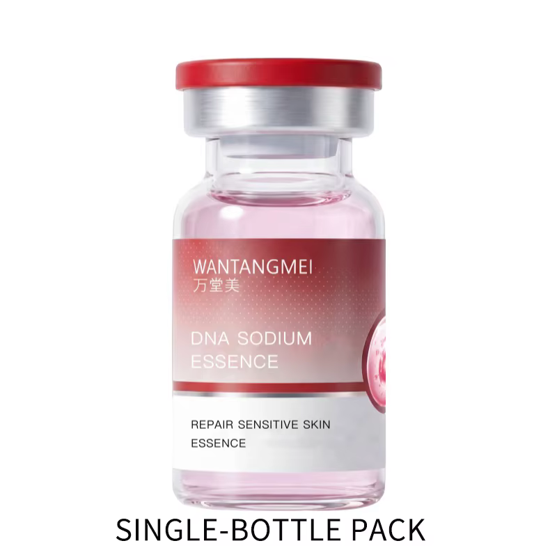 Sérum Ampoule Anti-rides au DNA de Saumon et Collagène, Essence Hydratante Visage Éclaircissante et Raffermissante pour Atténuer les Rides Fines