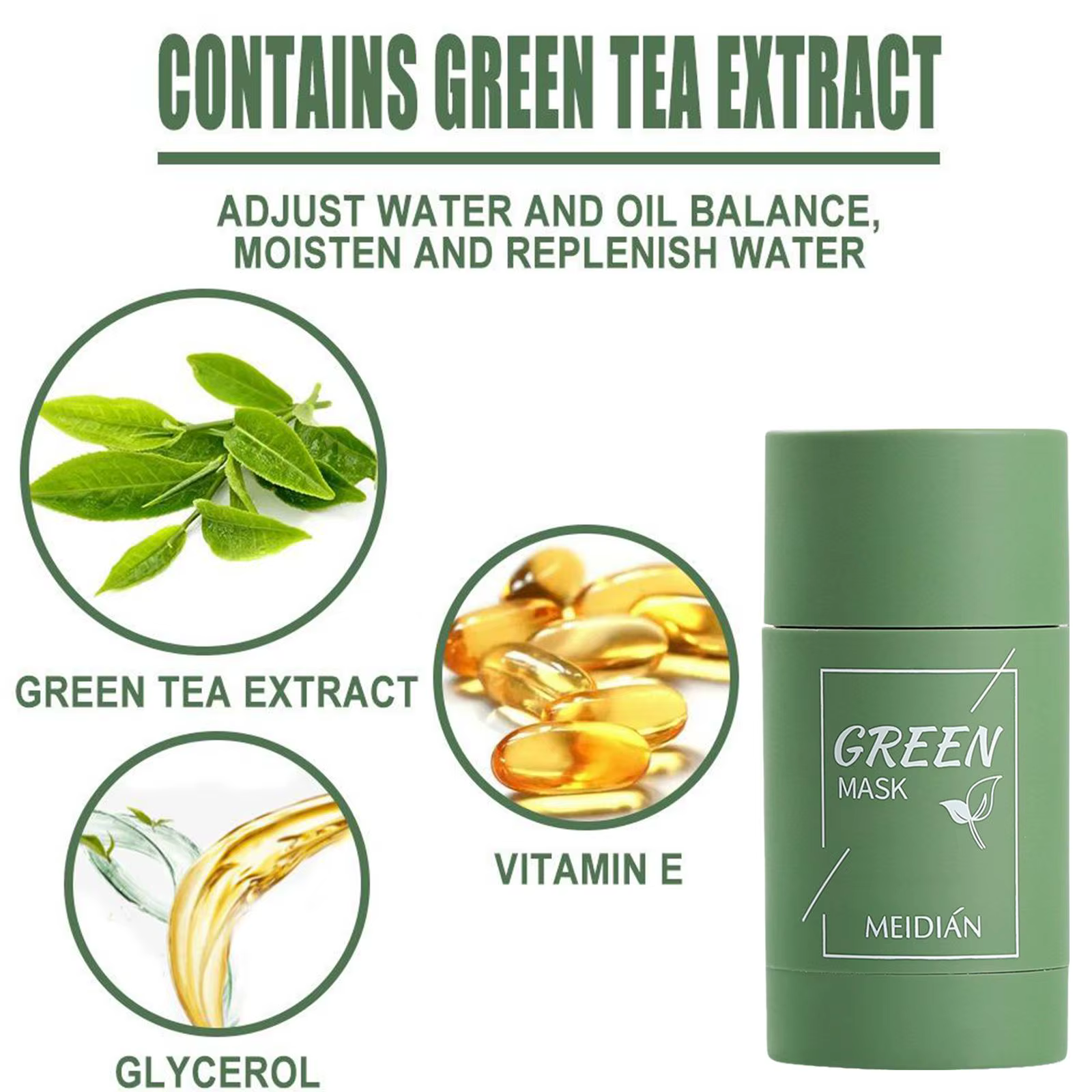 Masque nettoyant solide au thé vert
