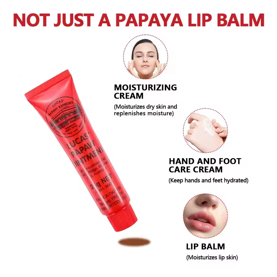 Soins du visage Lucas Papaw pommade baume rouge à lèvres hydratant Anti séchage multifonctionnel