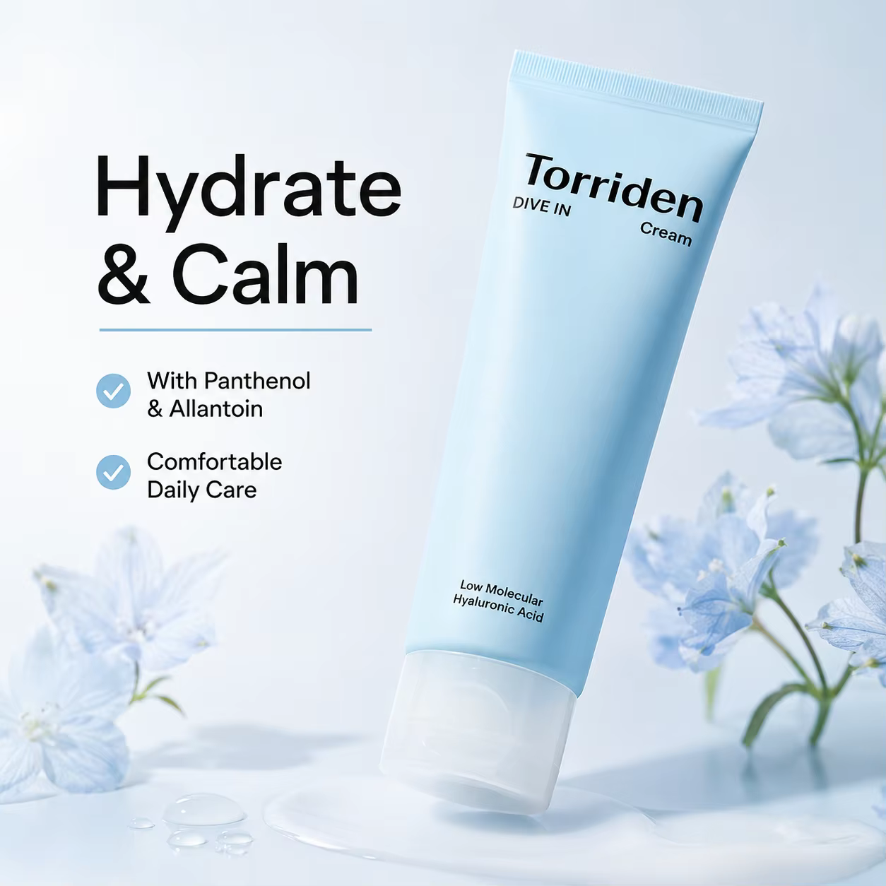 Nettoyant visage à l'acide hyaluronique Torriden - Hydratation intense