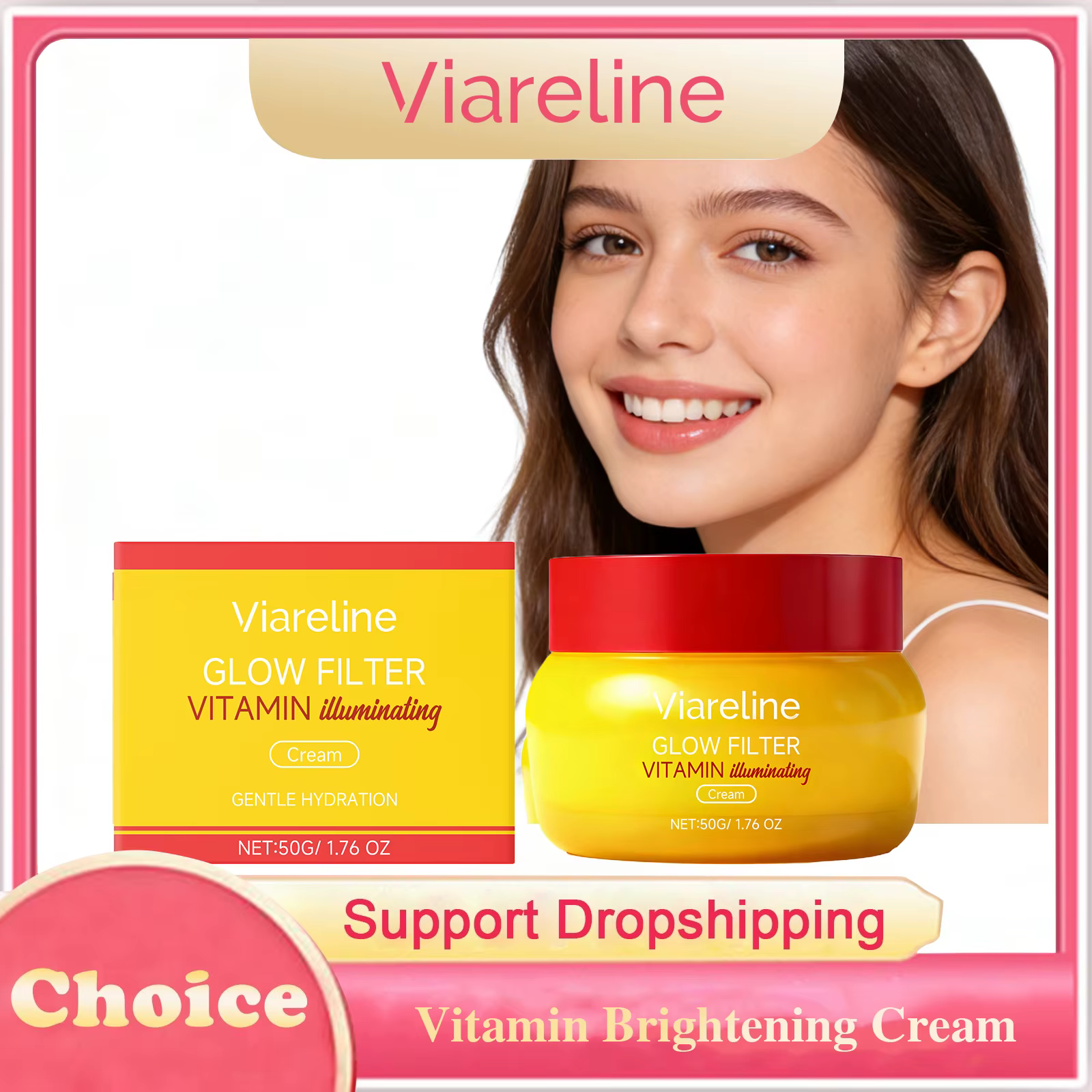 Crème Éclaircissante Vitamine Hydratante Raffermissante Éclatante Lissante Réparatrice Stabilisatrice