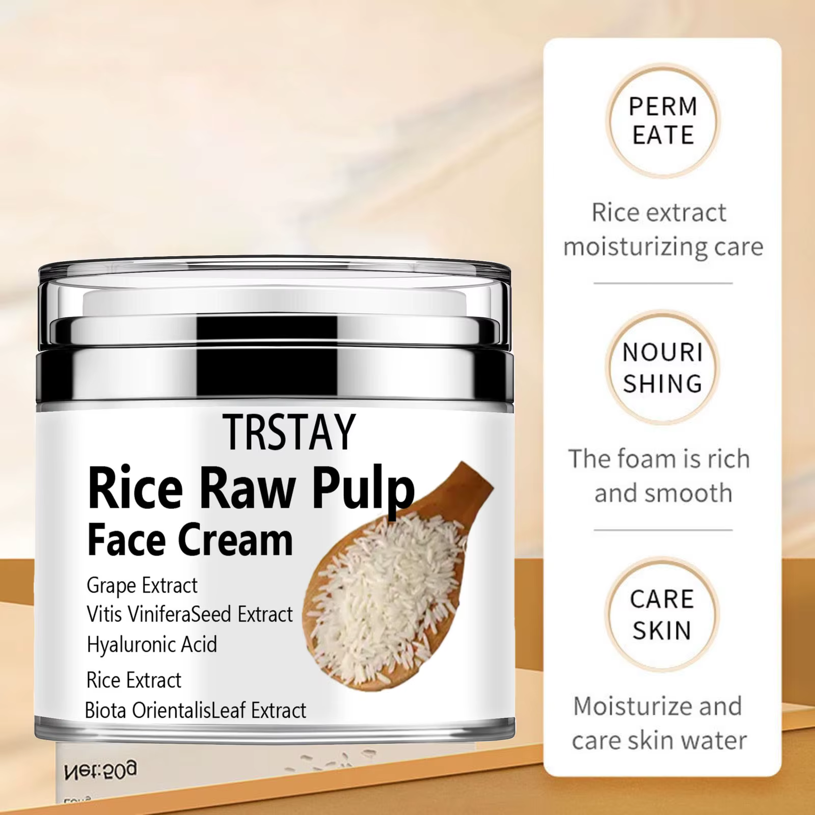 Crème de riz pour le visage