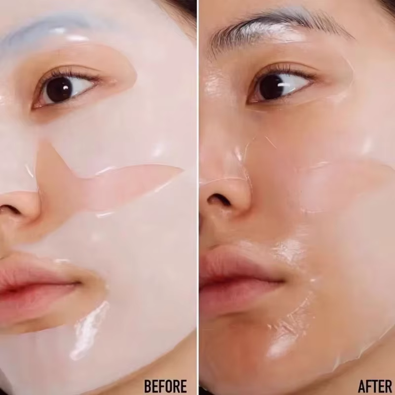 Masque facial anti-rides au collagène