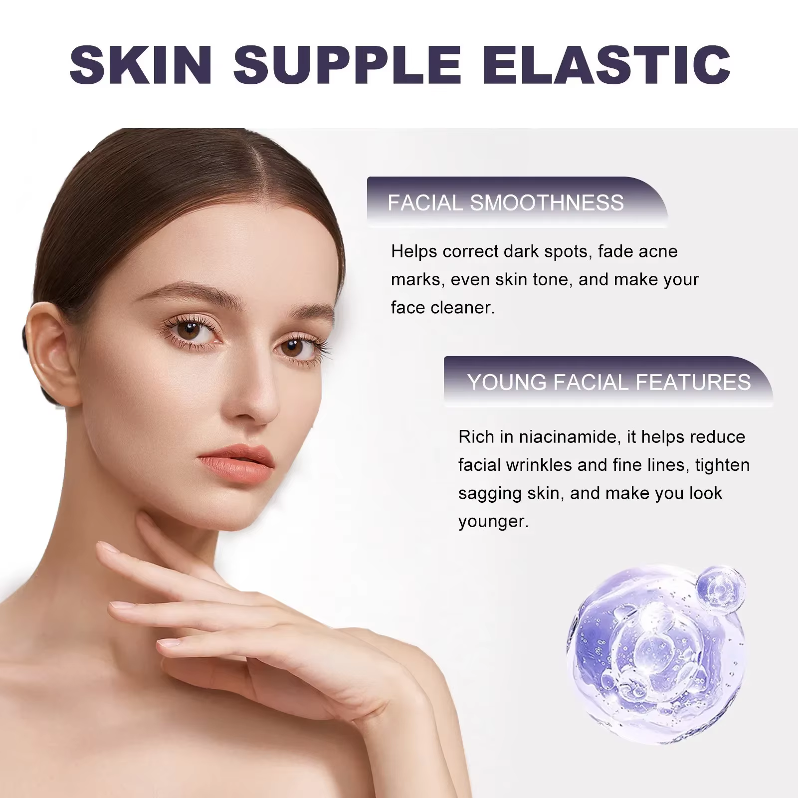 Sérum violet B3, éclaircissant pour la peau