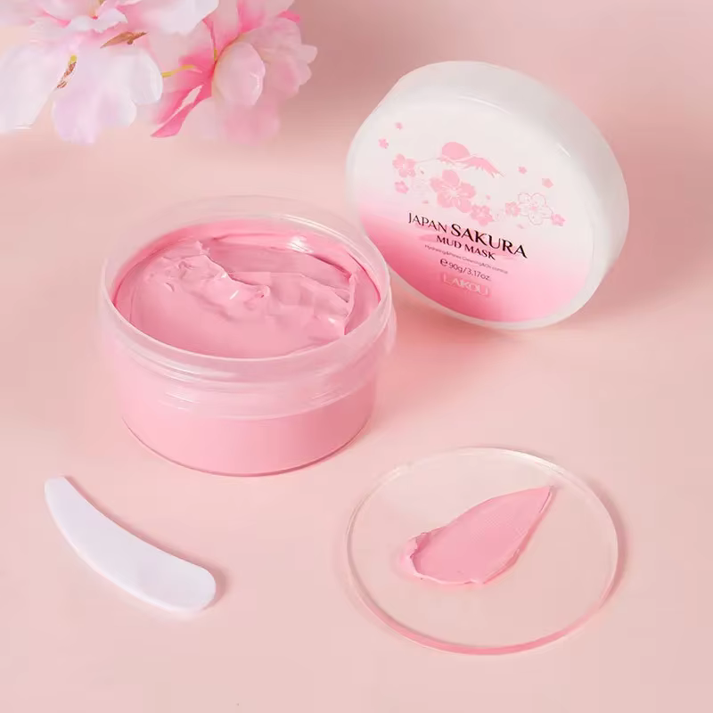 Laikou Sakura masque de boue nettoyage en profondeur contrôle de l'huile équilibre antioxydant rétrécissement des Pores