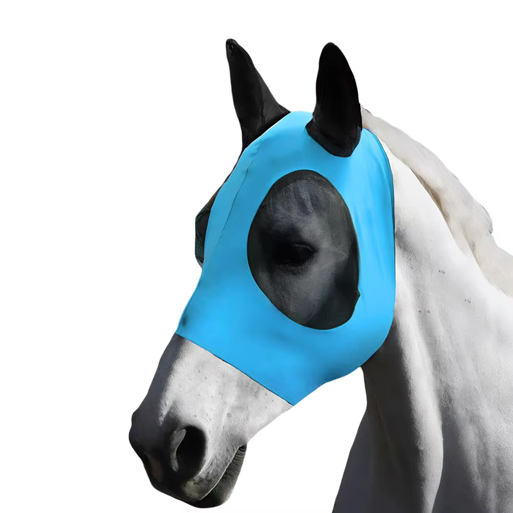 Masque anti-mouches pour chevaux, masque facial de course pour chevaux, couverture anti-insectes pour le visage du cheval, 1 pièce