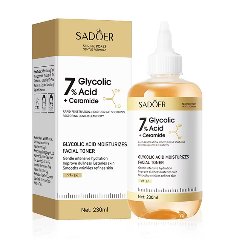 SADOER acide glycolique tonique visage sérum soin de la peau