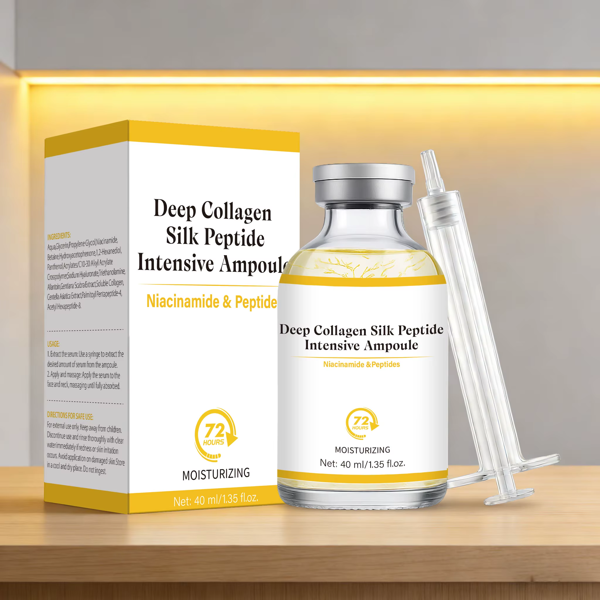 Ampoule intensive au collagène et peptides de soie
