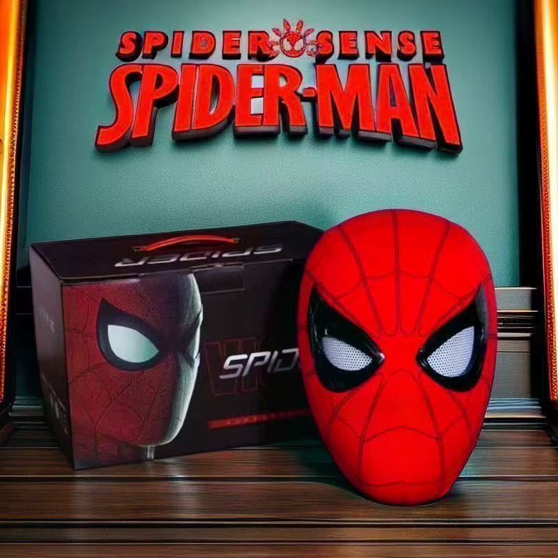 Masque Spider-Man à yeux mobiles, respirant, intégral, accessoire de cosplay, pour fête d'Halloween, mascarade, coiffe de super-héros, cadeau