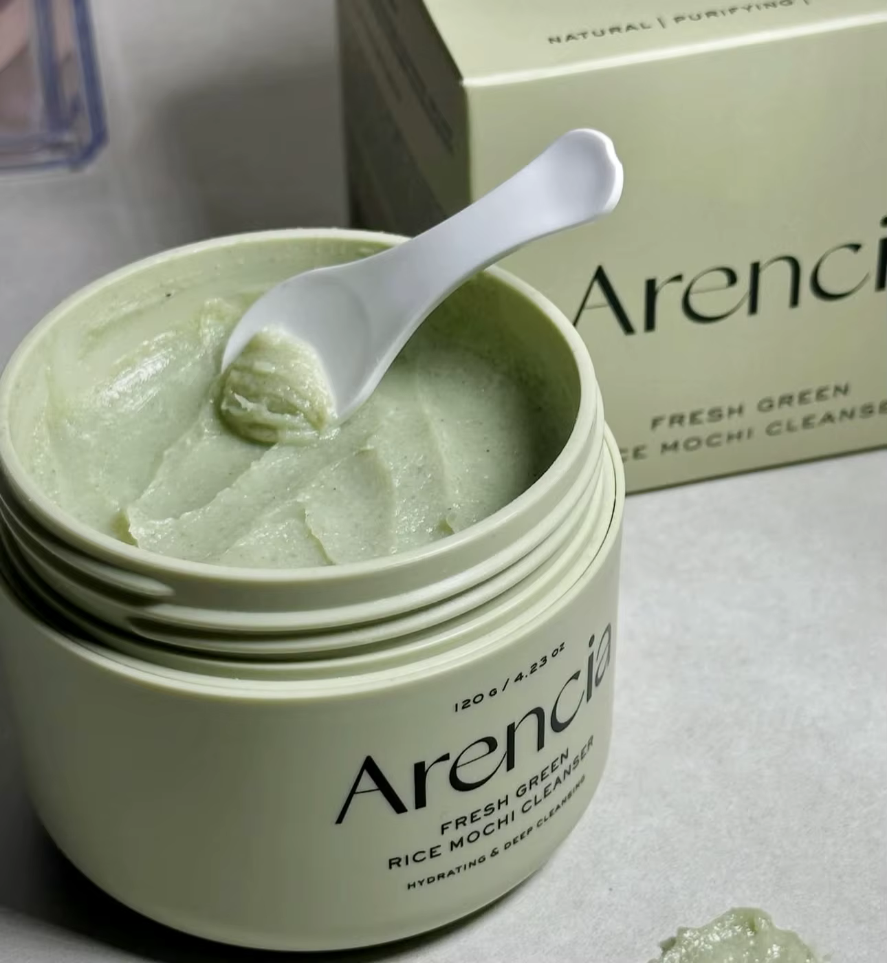 Nettoyant Mochi au riz vert Arencia 120g