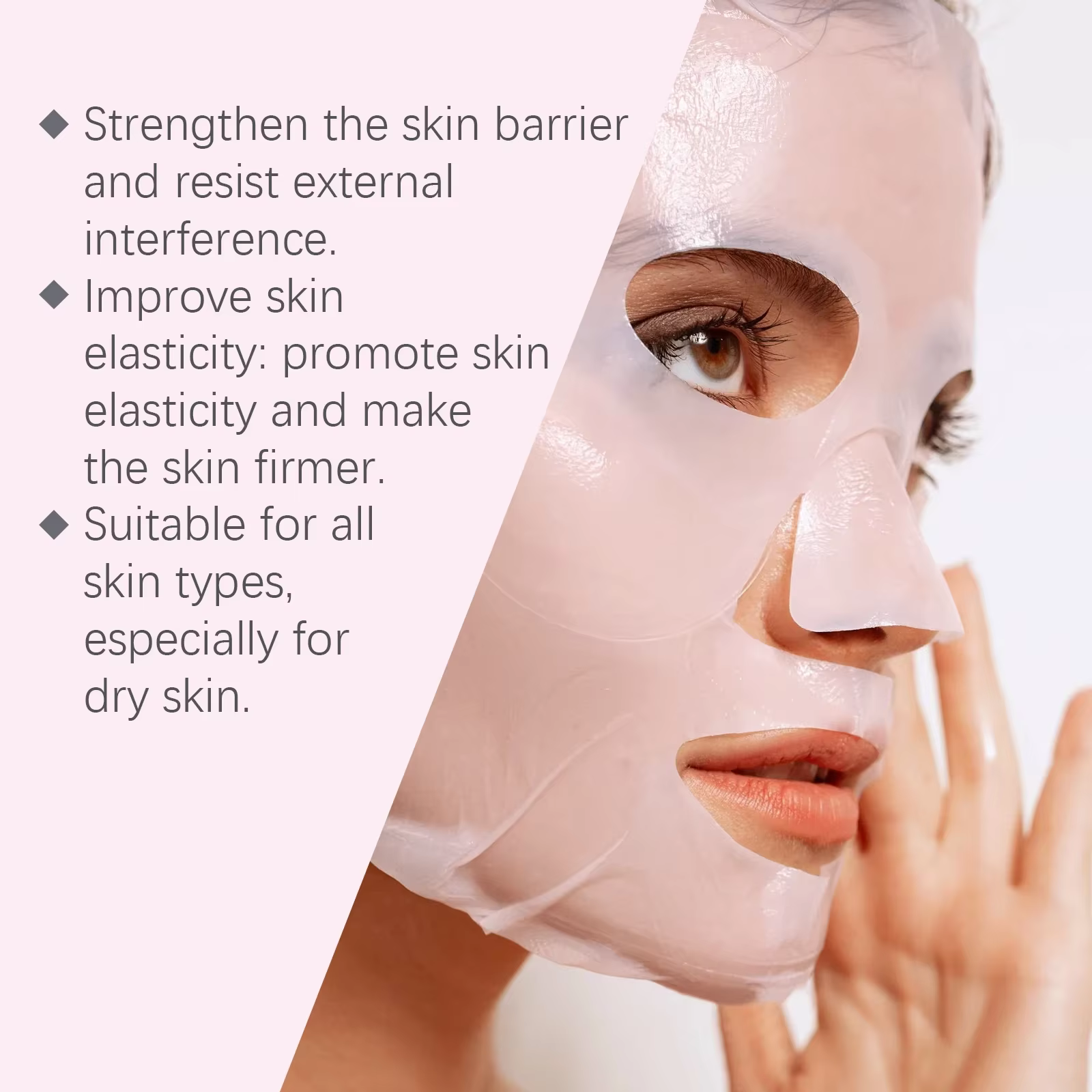 Masque facial hydratant au collagène