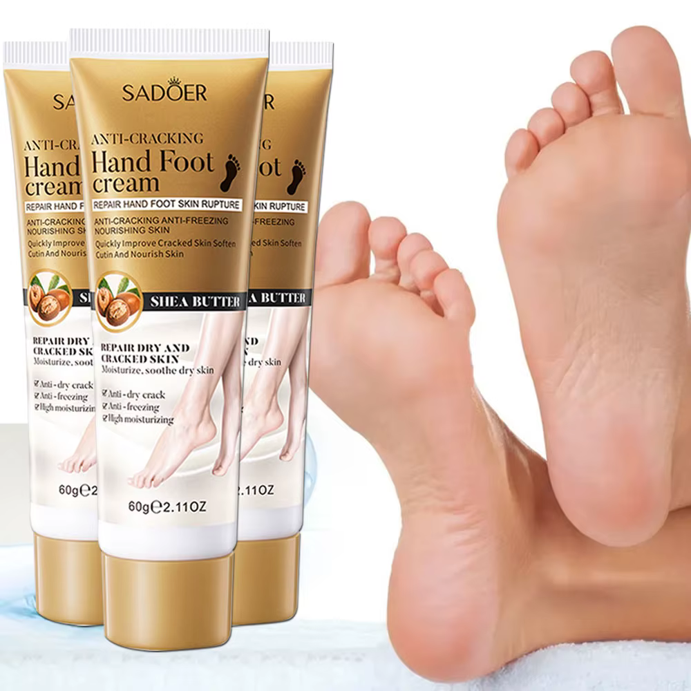 SADOER beurre de karité crème pour les pieds hydratant Anti-rides Anti-séchage talon réparation élimination peau morte