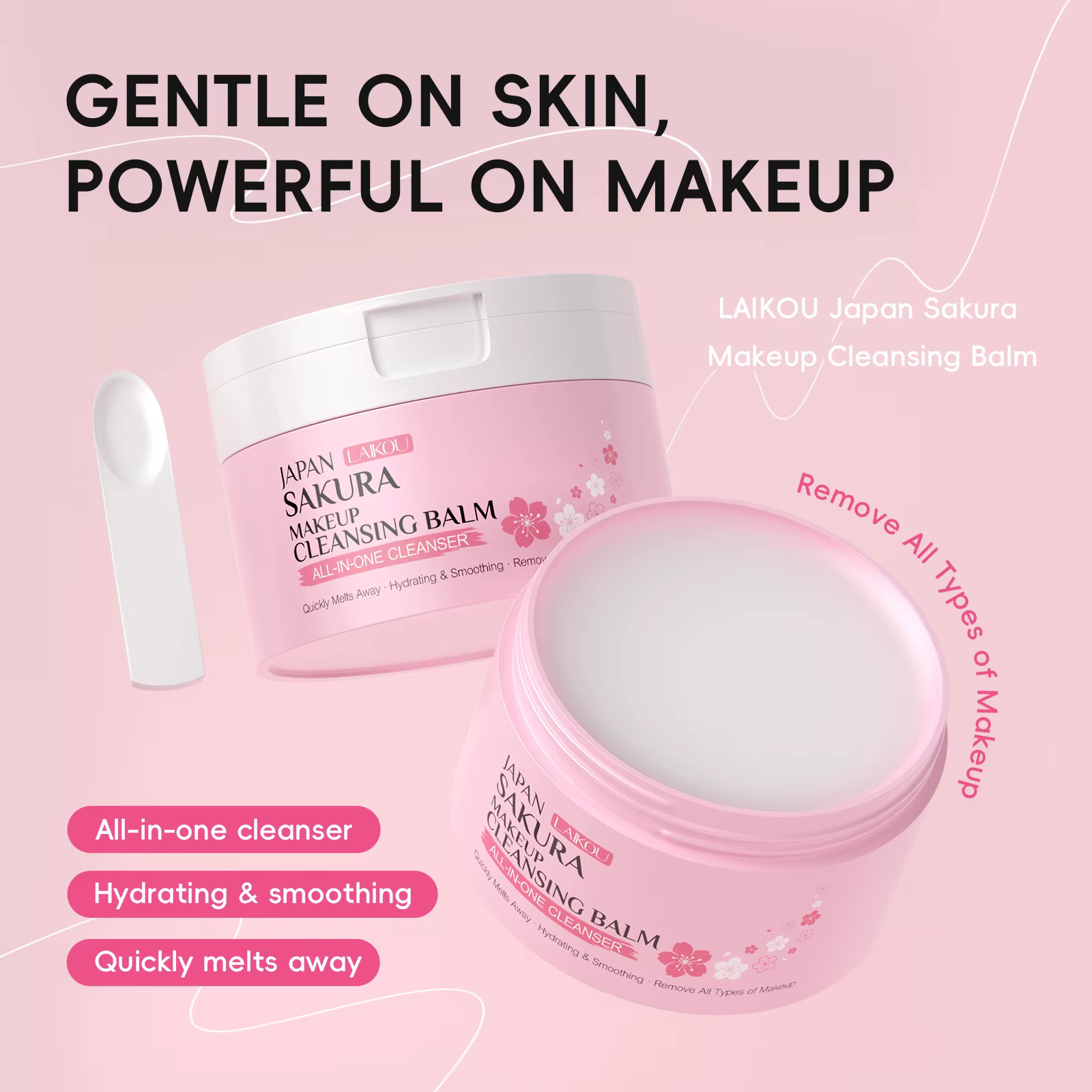 LAIKOU Japon Sakura Baume Nettoyant Démaquillant 100g