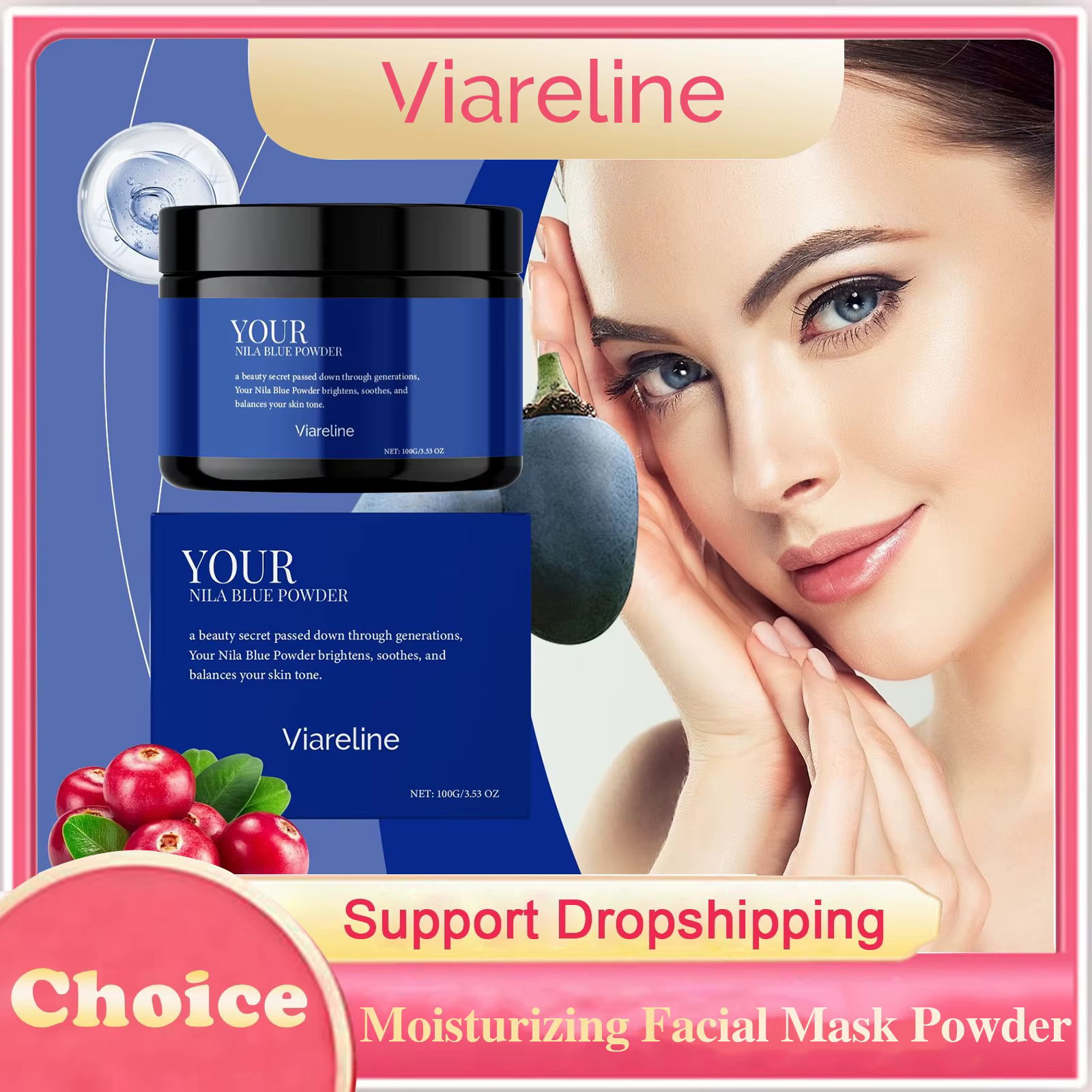 Masque facial hydratant en poudre