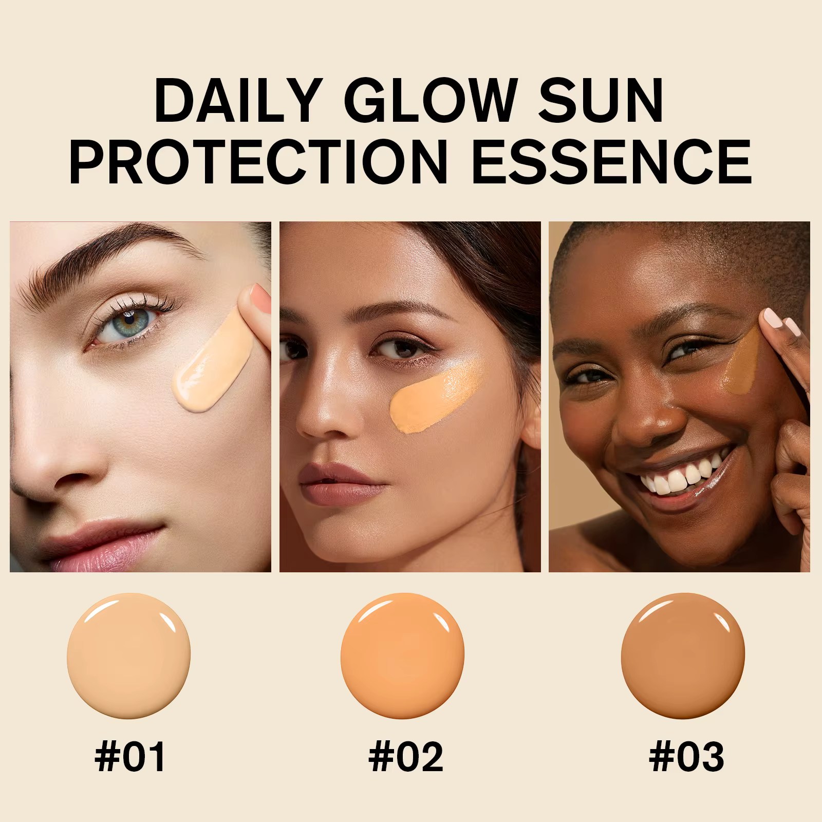 Crème solaire teintée adaptative au teint SPF40 50ml - Protection UV hydratante 3-en-1