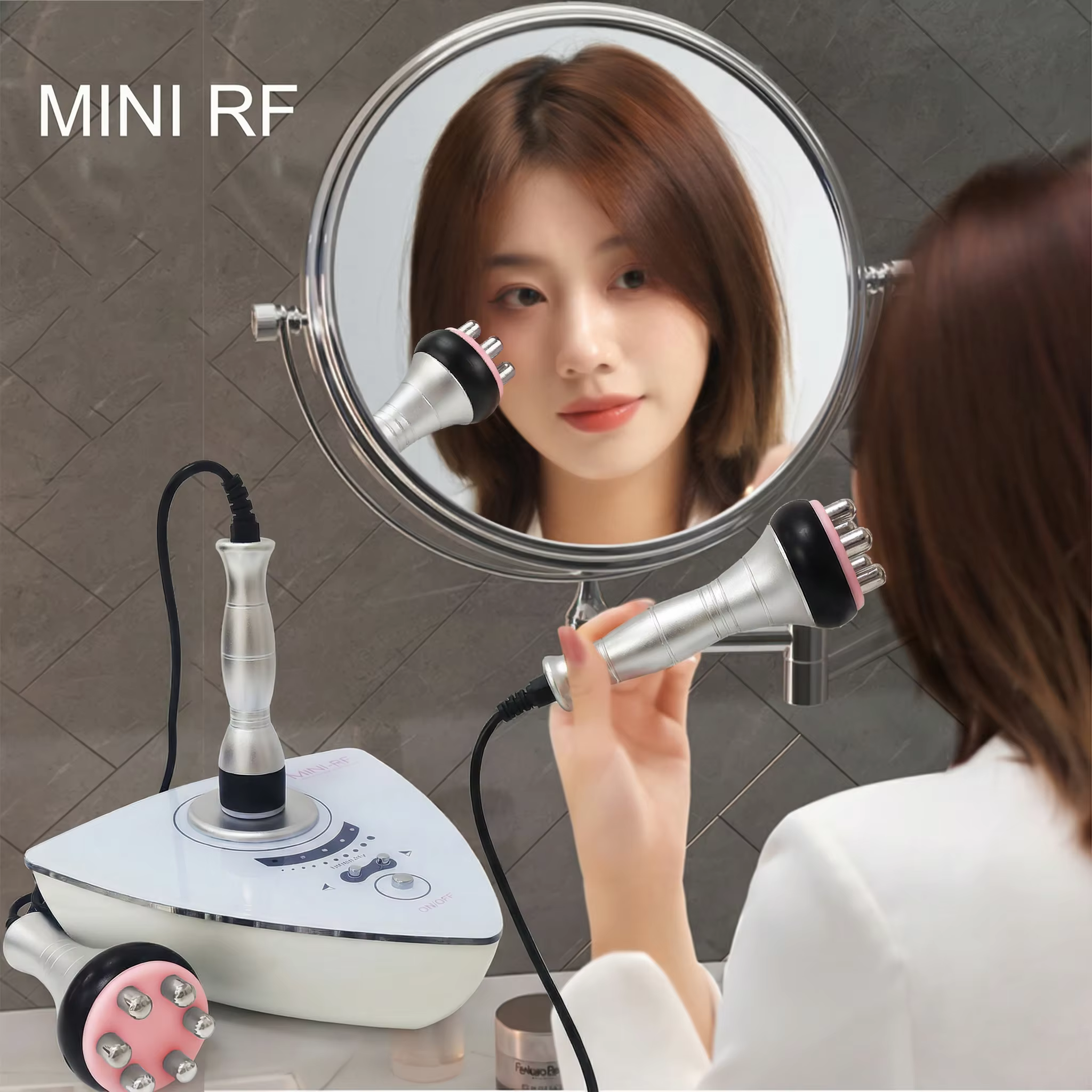 Beemyi Machine faciale multipolaire à fréquence RF pour l'élimination des rides, Machine de beauté Anti-vieillissement