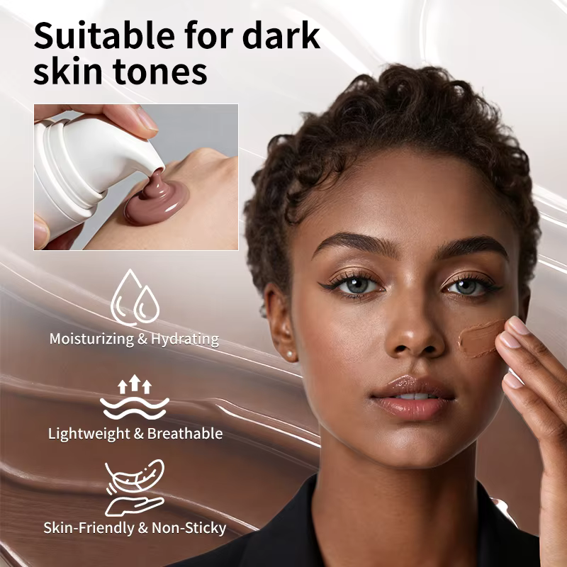 Crème solaire teintée au dioxyde de titane