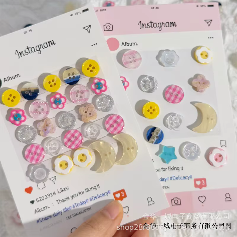 10 pièces/sac Kawaii coréen Ins Style bricolage bouton crème pour compte à main matériel de décoration cerceau de cheveux décoration bouton accessoires