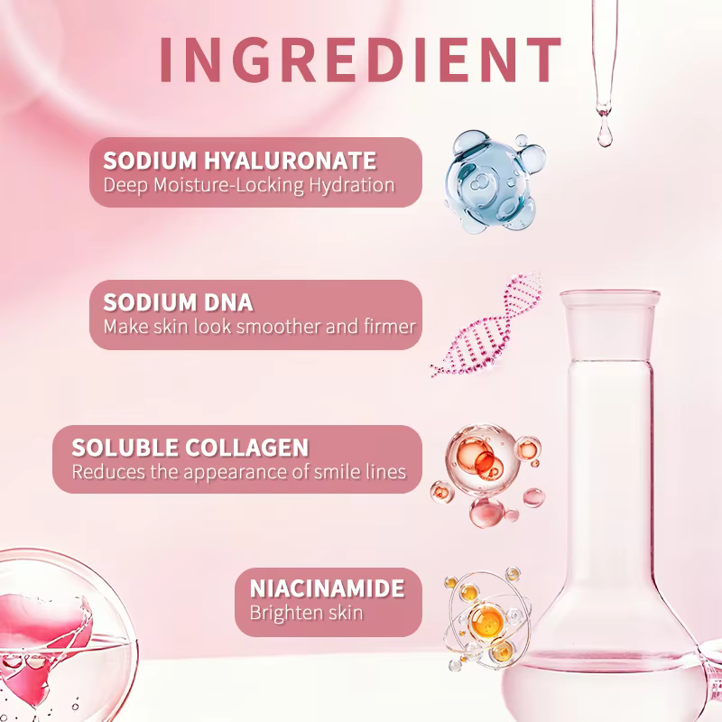 Masque pour les yeux rose PDRN pour les cernes et les poches