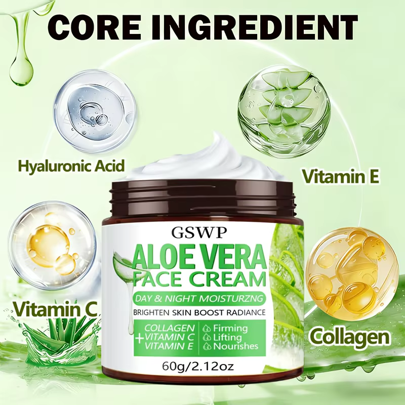 Crème hydratante à l'aloe vera GSWP. Hydrate jour et nuit