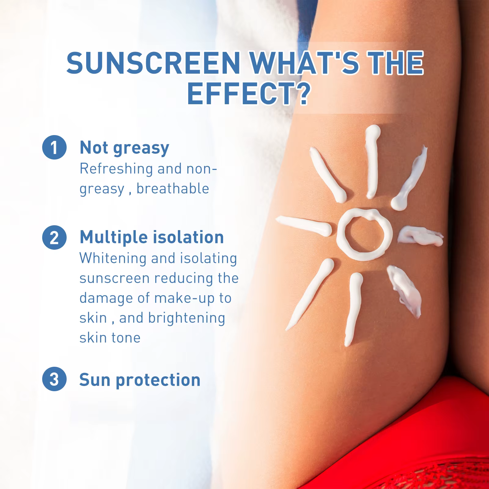 Crème solaire anti-brillance SPF50 PA+++ pour peaux grasses