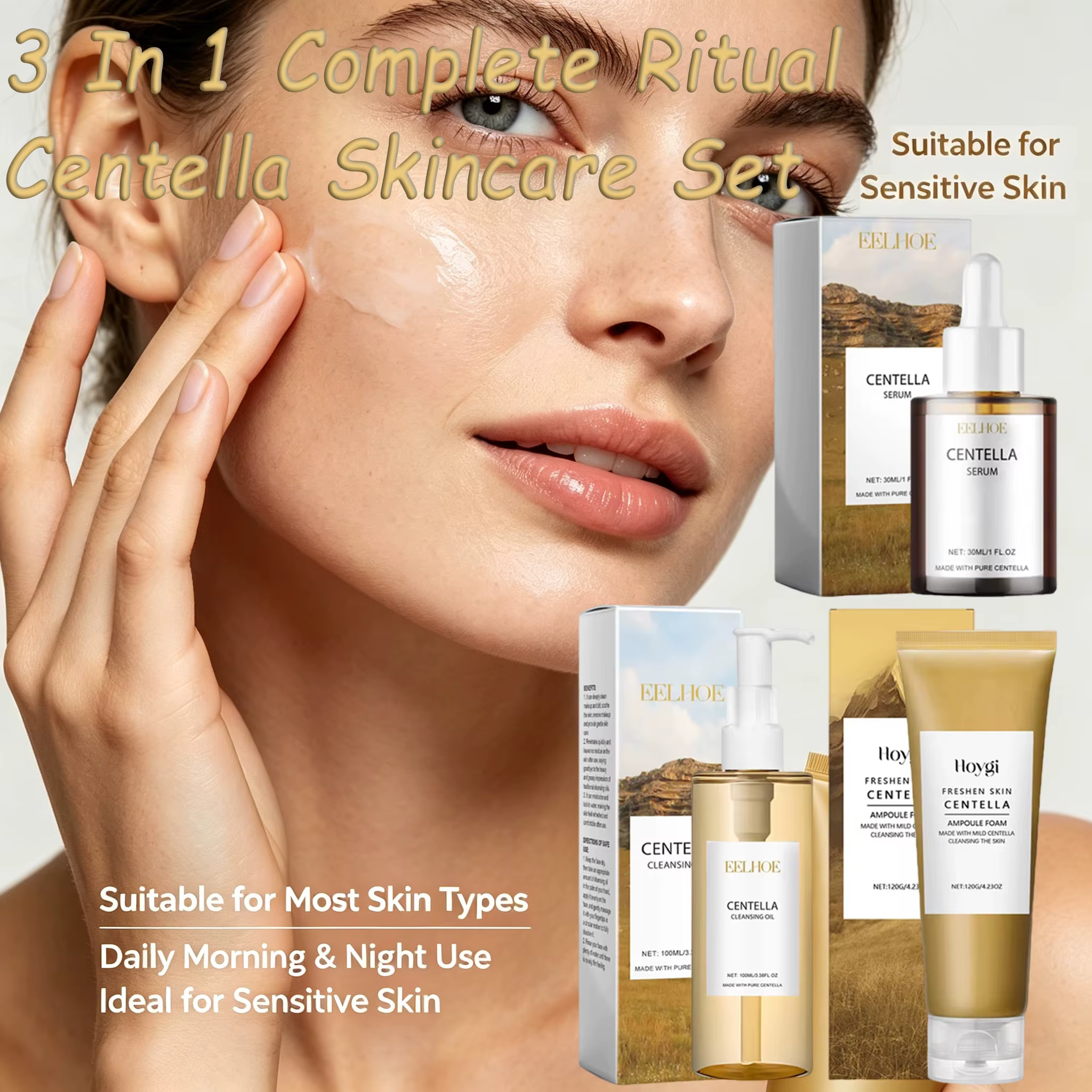 Coffret Soin Visage à la Centella : Huile Nettoyante