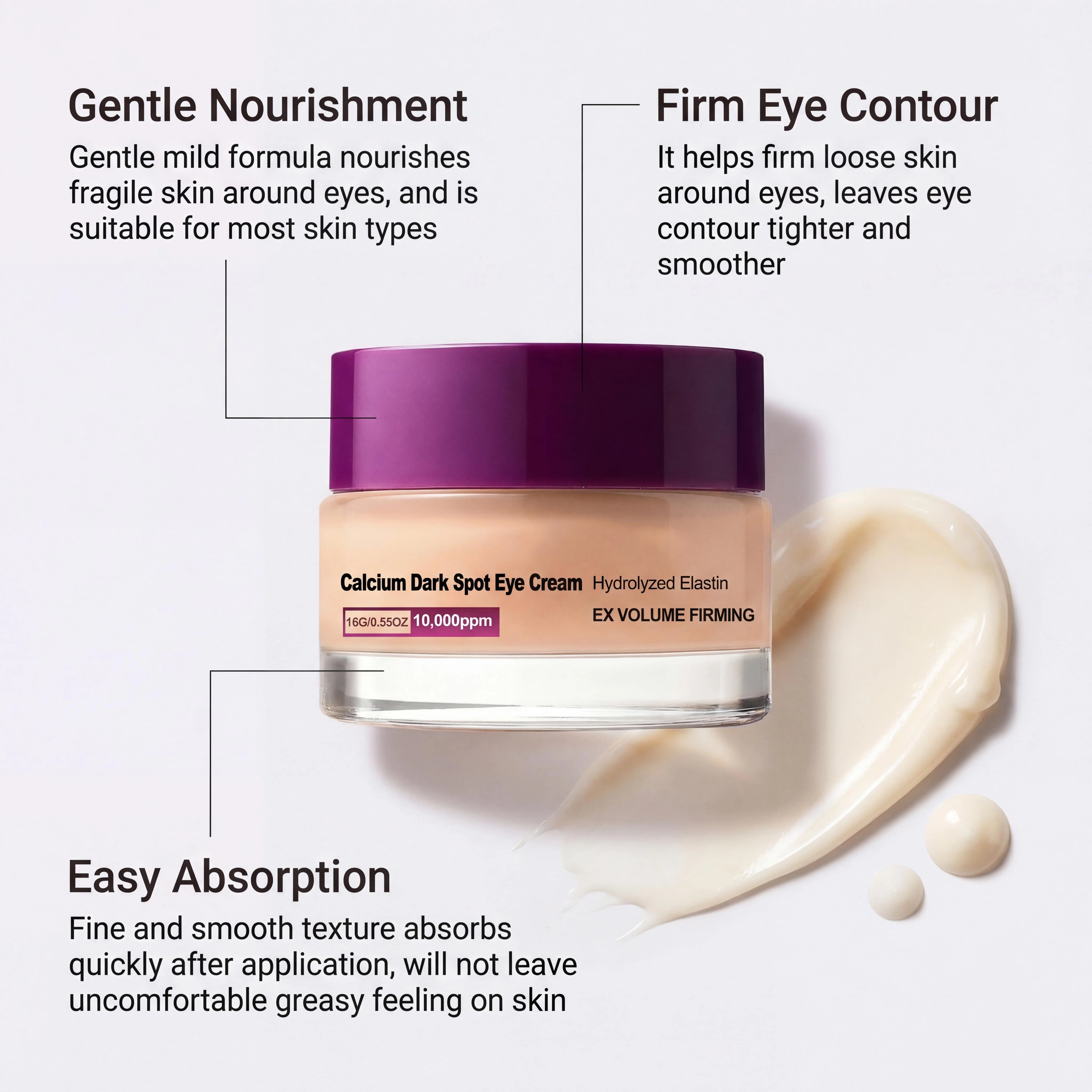 Crème Volume Calcium Lifting et Raffermissante pour les Yeux