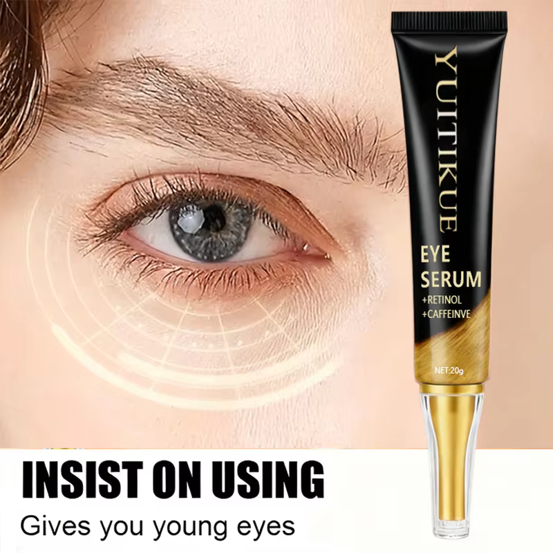 YUITIKUE Crème pour les yeux à la caféine 20 g – Raffermissant et liftant à action rapide