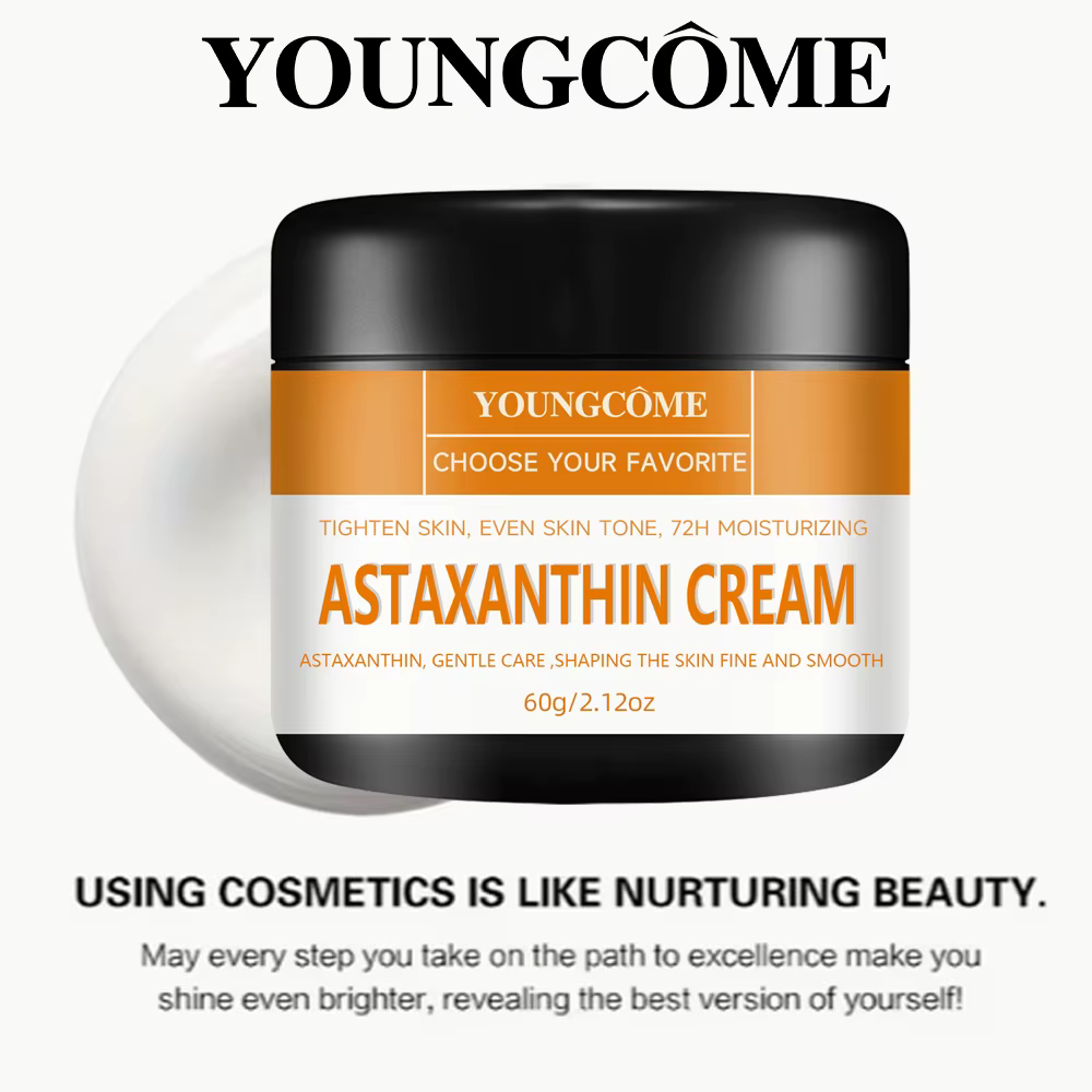 30/60g Crème Visage Astaxanthine - Soin Doux pour Peaux Lises