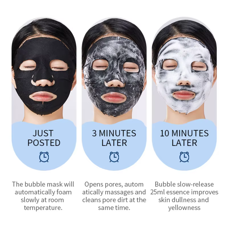 20 masques à bulles au charbon de bambou