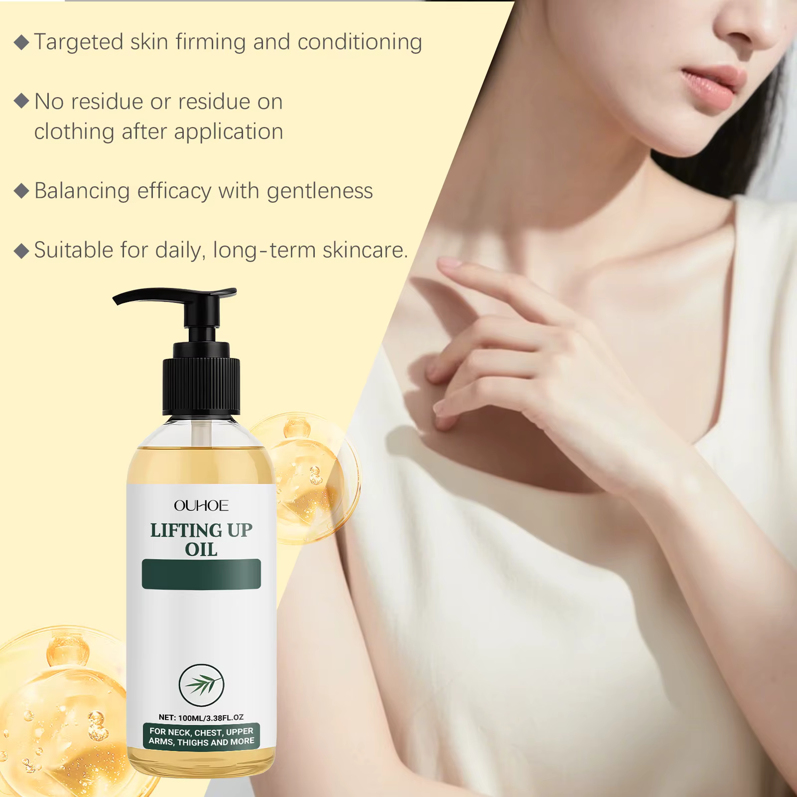 Huile Essentielle Hydratante Quotidienne pour la Peau – Soin Doux et Confortable pour une Hydratation Corporelle