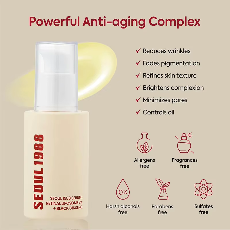 Coffret Sérum et Crème Yeux et Visage au Rétinol et Ginseng Seoul 1988 – Raffermissant