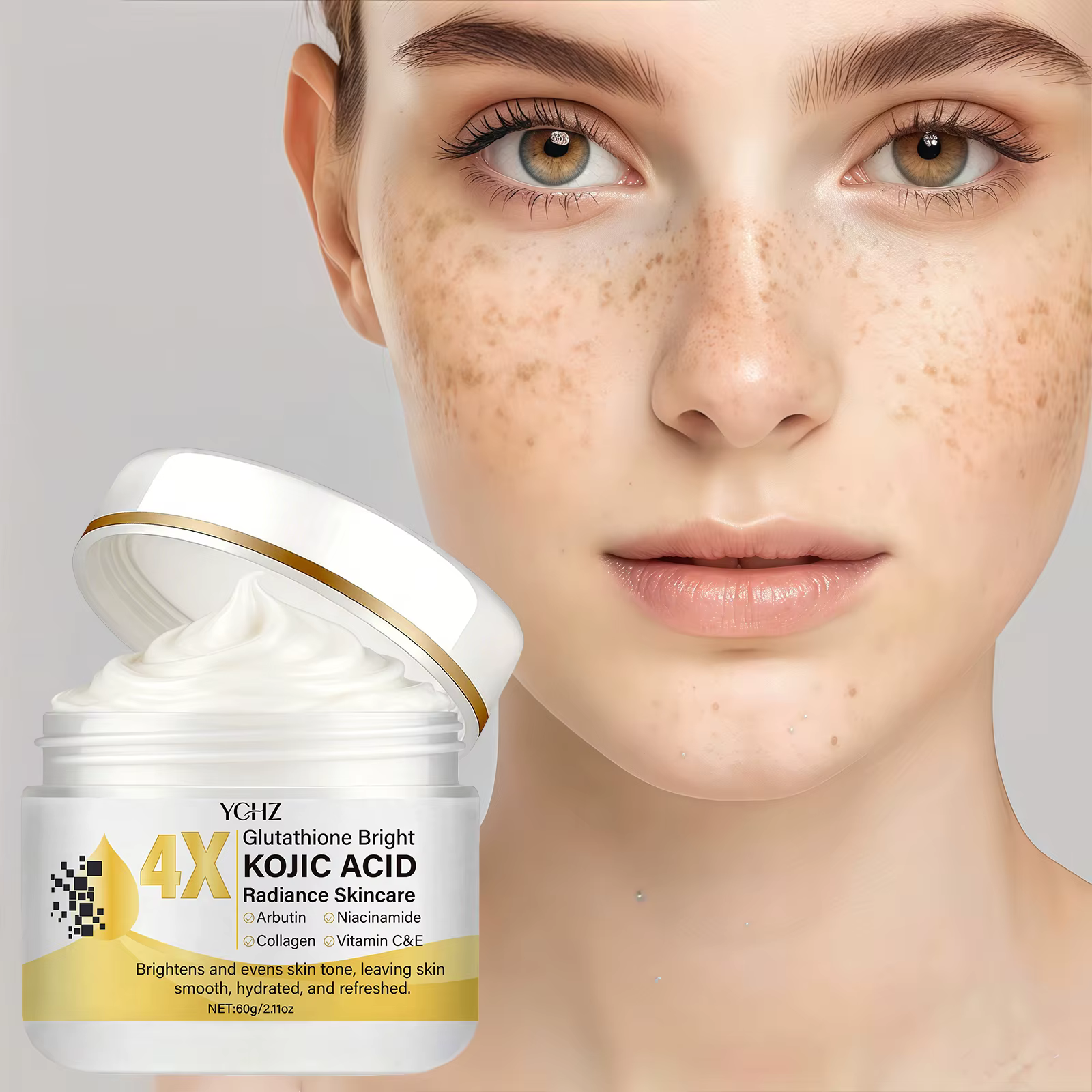 Crème à l'acide kojique