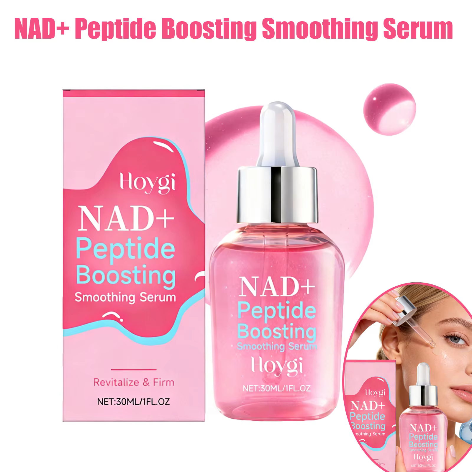 Sérum lissant et raffermissant NAD+ à base de peptides