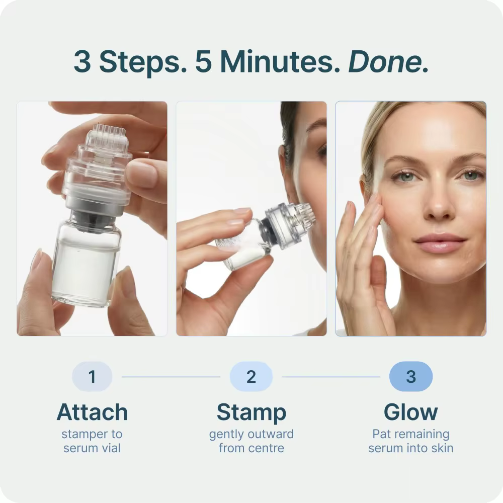 Kit de Microneedling à l'Acide Hyaluronique et au Collagène Anti-Âge Hydratant Raffermissant Nettoyant les Pores Soin du Visage