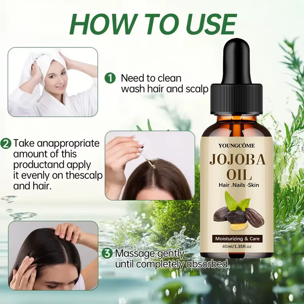 Huile de jojoba naturelle Anti-âge raffermissant peau visage hydratant relaxant