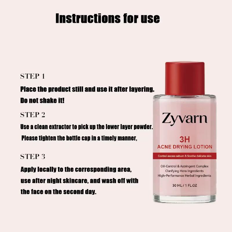 Essence concentrée contre l'acné à l'acide salicylique rose 30 ml - Contient de l'acide salicylique, de l'acide lactique, de la calamine, double soin à double acide
