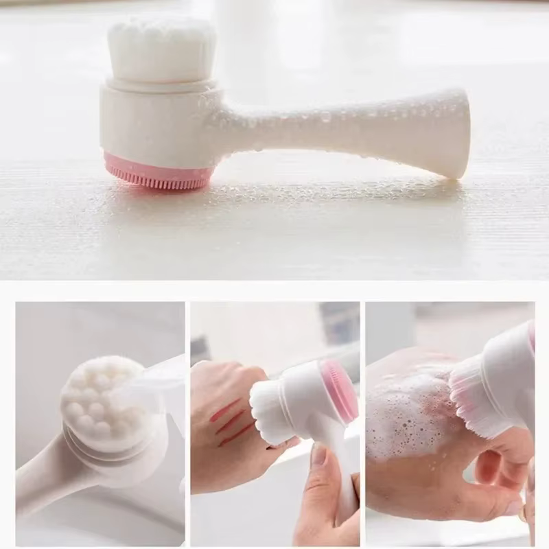 Brosse nettoyante faciale double face manuelle