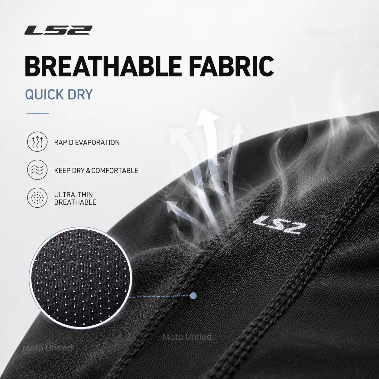 Cagoule de moto LS2 – Masque facial rafraîchissant d'été, fin, respirant, protection UV, séchage rapide, doublure de casque, couvre-visage complet pour hommes et femmes