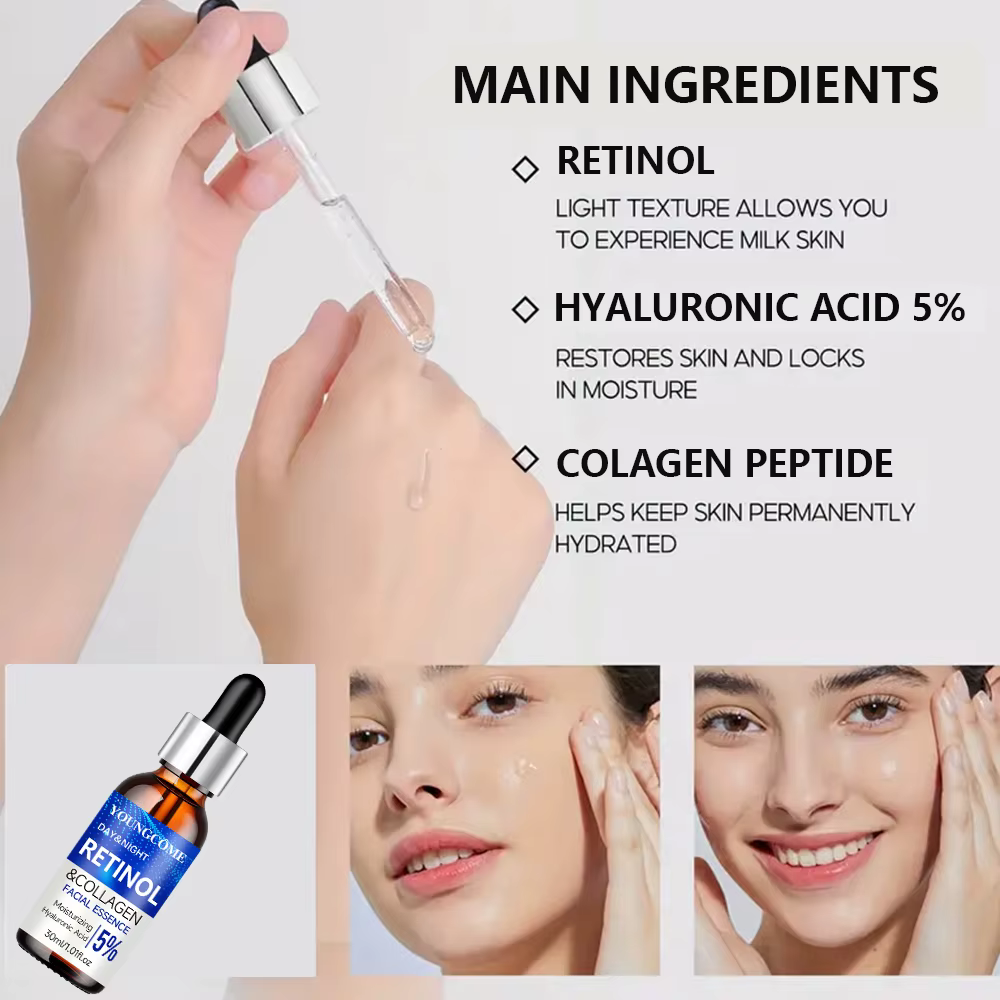 Ensemble combiné de sérum crème rétinol