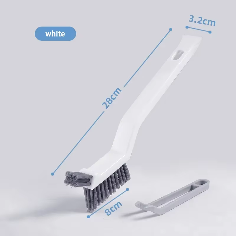 Brosse de nettoyage multifonction 2-en-1 pour salle de bain et carrelage – Nettoyeur efficace pour les coins et les interstices