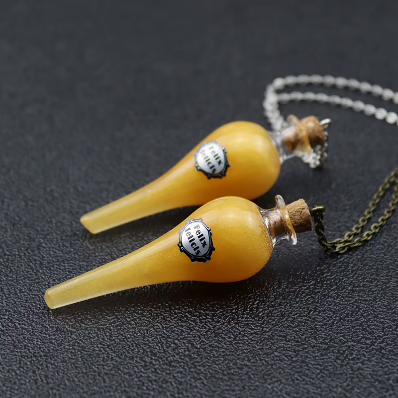 Bouteille de Potion en Verre Liquide Magique, Porte-Bonheur, Pendentif, Décoration de la Maison