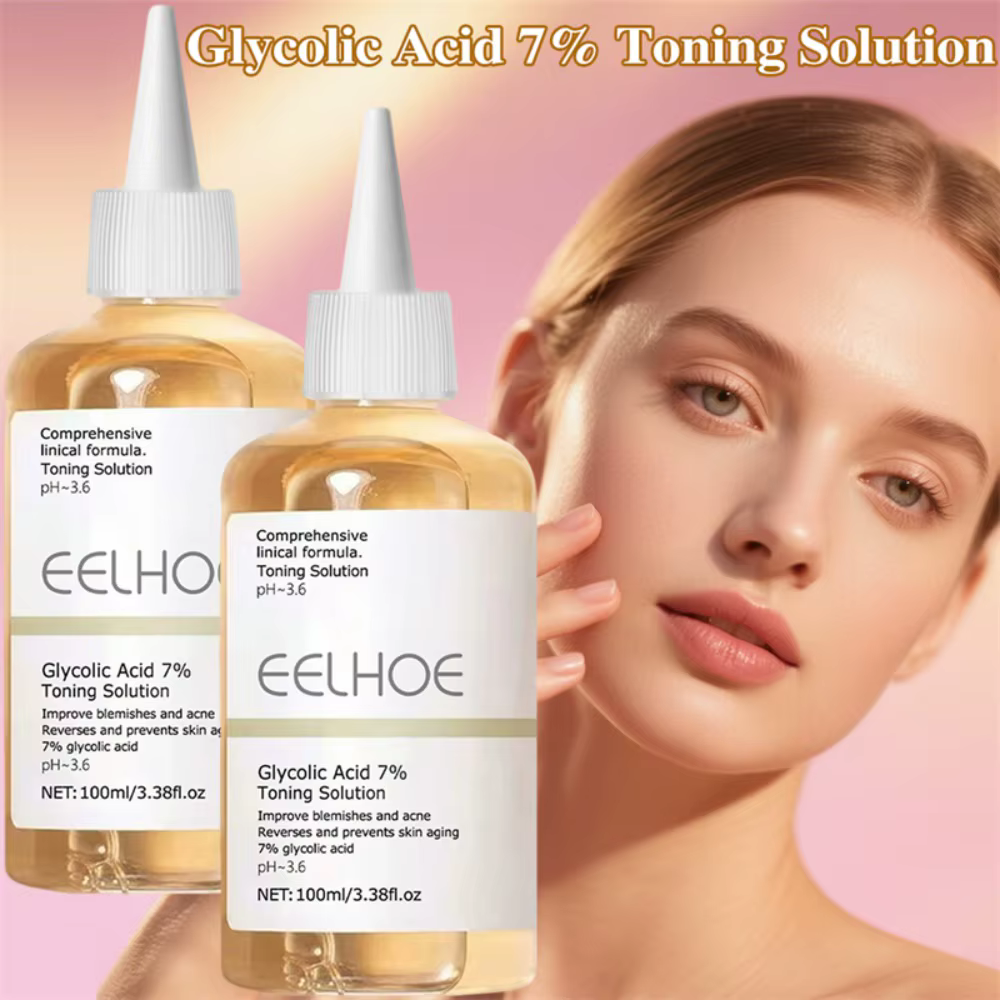 Acide glycolique 7% Solution tonifiante dissolvant d'acné soins de la peau raffermissant hydrater