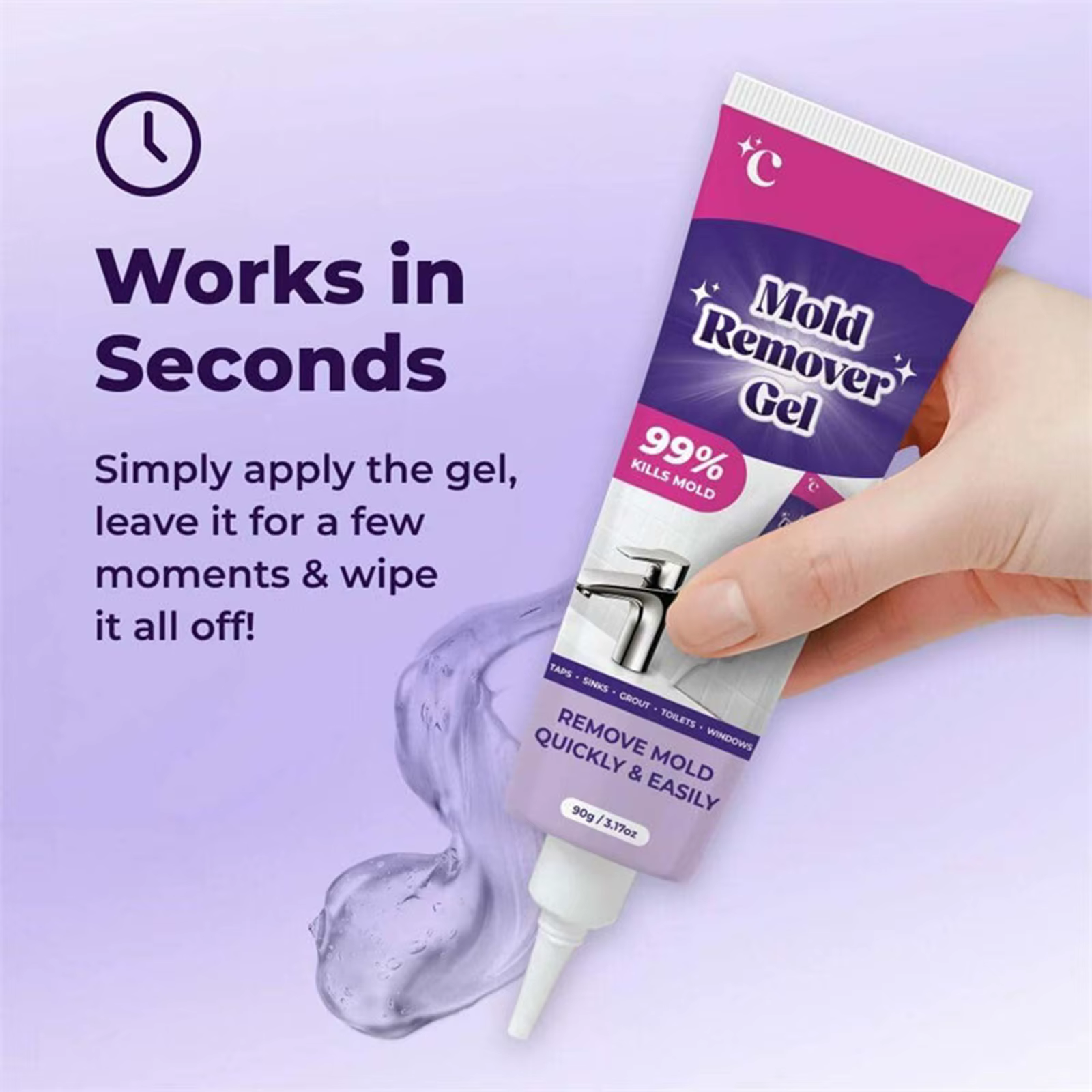 Gel nettoyant puissant pour carrelage mural, scellant pour coulis, salle de bains, nettoyage des éviers de cuisine à domicile, 1/3 pièces