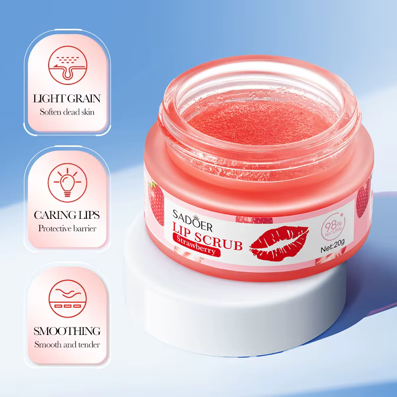 Crème exfoliante pour les lèvres à la fraise SADOER